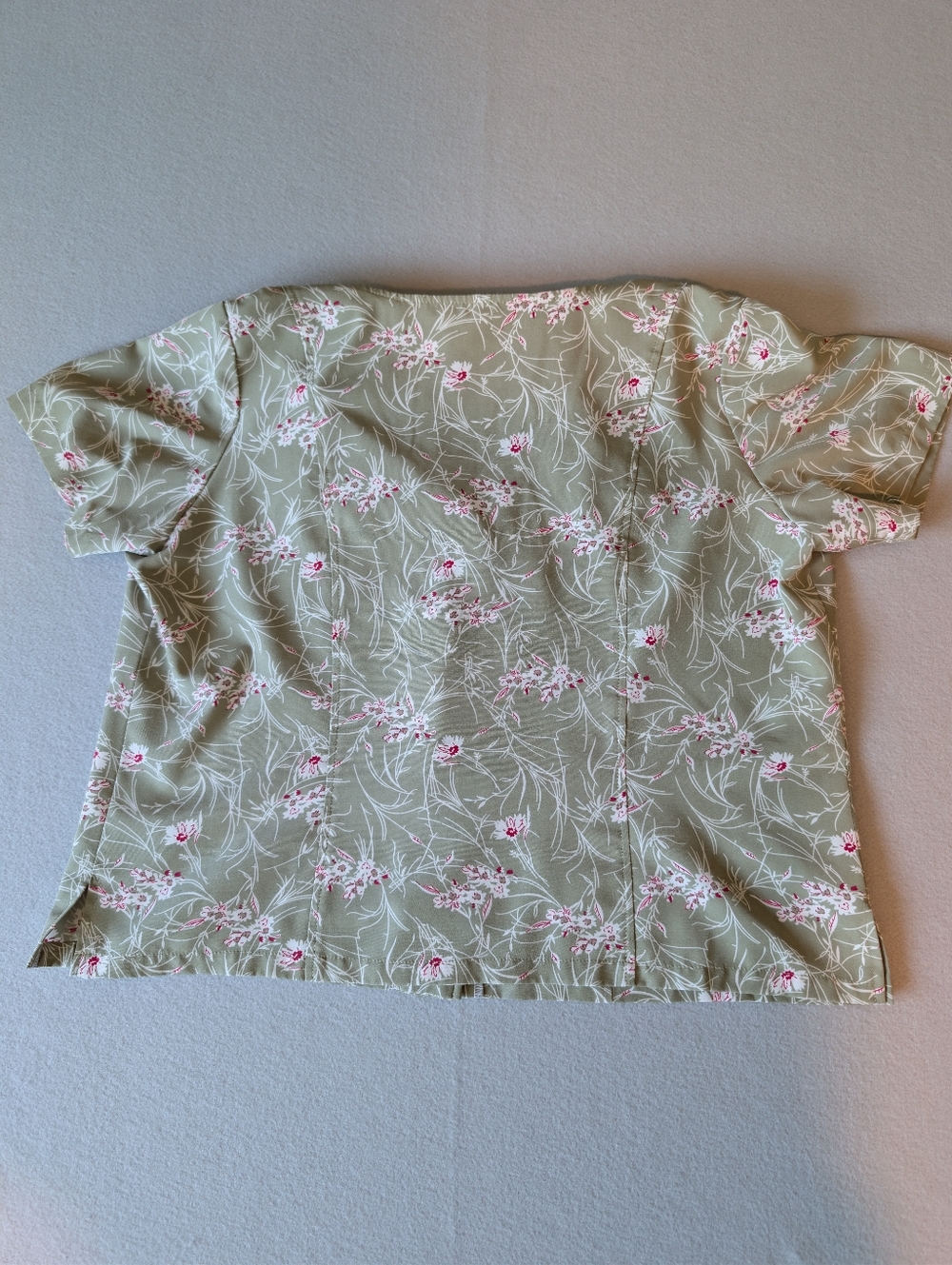 Floral Collared Blouse Button Down Cottage Prairie Vintage Inspired Sz M Petite image 6